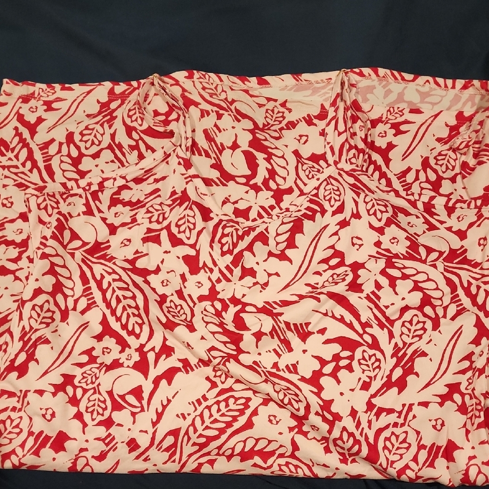 C. Wonder Red and White Floral Pajama Set